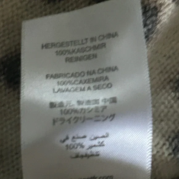 Equipment Cream and Black Leopard Sweater 100% Cashmere medium - Picture 8 of 11